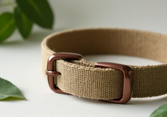 Collar biodegradable de fibra natural